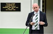 25 July 2019; David Tully, Trim Celtic Chairman speaking during the FAI Festival of Football at Trim Celtic in Trim, Meath. Photo by Sam Barnes/Sportsfile