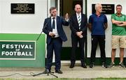 25 July 2019; FAI President Donal Conway speaking during the FAI Festival of Football at Trim Celtic in Trim, Meath. Photo by Sam Barnes/Sportsfile