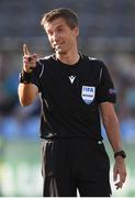 24 July 2019; Referee Kristo Tohver during the 2019 UEFA U19 Championships semi-final match between Portugal and Republic of Ireland at Banants Stadium in Yerevan, Armenia. Photo by Stephen McCarthy/Sportsfile