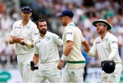 26 July 2019; Ireland players leave the field after the final England wicket of the 2nd innings during day three of the Specsavers Test Match between Ireland and England at Lords Cricket Ground in London, England. Photo by Matt Impey/Sportsfile