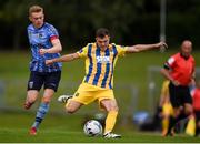 26 July 2019; Cory Galvin of Waterford in action against Paul Doyle of UCD during the SSE Airtricity League Premier Division match between UCD and Waterford at UCD Bowl in Belfield, Dublin. Photo by Ben McShane/Sportsfile