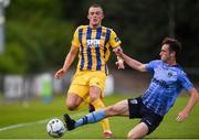 26 July 2019; Michael O'Connor of Waterford is tackled by Harry McEvoy of UCD during the SSE Airtricity League Premier Division match between UCD and Waterford at UCD Bowl in Belfield, Dublin. Photo by Ben McShane/Sportsfile