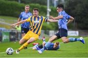 26 July 2019; Rory Feely of Waterford in action against Charlie Smith of UCD during the SSE Airtricity League Premier Division match between UCD and Waterford at UCD Bowl in Belfield, Dublin. Photo by Ben McShane/Sportsfile