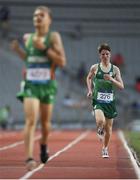 26 July 2019; Micheal Morgan of Ireland after competes in the boys 3k final at the Tofiq Bahramov Republican Stadium during Day Five of the 2019 Summer European Youth Olympic Festival in Baku, Azerbaijan. Photo by Eóin Noonan/Sportsfile