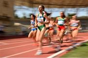 27 July 2019; Ava O'Connor of Ireland competes in the final of the girls 1500m event at the Tofiq Bahramov Republican Stadium during Day Six of the 2019 Summer European Youth Olympic Festival in Baku, Azerbaijan. Photo by Eóin Noonan/Sportsfile