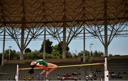 27 July 2019; Aoife O'Sullivan of Ireland competes in the final of the girls high jump event at the Tofiq Bahramov Republican Stadium during Day Six of the 2019 Summer European Youth Olympic Festival in Baku, Azerbaijan. Photo by Eóin Noonan/Sportsfile