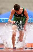 27 July 2019; John Fanning of Ireland competes in the final of the boys 2000m steeplechase event at the Tofiq Bahramov Republican Stadium during Day Six of the 2019 Summer European Youth Olympic Festival in Baku, Azerbaijan. Photo by Eóin Noonan/Sportsfile