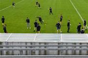 27 July 2019; Dublin players walk the pitch prior to the Electric Ireland GAA Football All-Ireland Minor Championship Quarter-Final match between Mayo and Dublin at Glennon Brothers Pearse Park in Longford. Photo by Seb Daly/Sportsfile