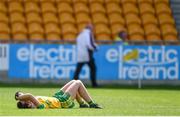 27 July 2019; Nicole McLaughlin of Donegal reacts following the TG4 All-Ireland Ladies Football Senior Championship Group 4 Round 3 match between Donegal and Mayo at Bord Na Mona O'Connor Park in Tullamore, Offaly. Photo by Ben McShane/Sportsfile