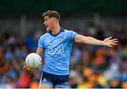 27 July 2019; Luke Swan of Dublin reacts after play is brought back during the Electric Ireland GAA Football All-Ireland Minor Championship Quarter-Final match between Mayo and Dublin at Glennon Brothers Pearse Park in Longford. Photo by Seb Daly/Sportsfile