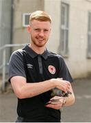 27 July 2019; Glen McAuley of St Patrick's Athletic arrives ahead of the SSE Airtricity League Premier Division match between St Patrick's Athletic and Dundalk at Richmond Park in Dublin. Photo by Michael P Ryan/Sportsfile