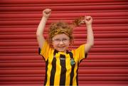27 July 2019; Kilkenny supporter Hannah Cummins, aged 3 from Tullogher, Kilkenny prior to the GAA Hurling All-Ireland Senior Championship Semi-Final match between Kilkenny and Limerick at Croke Park in Dublin. Photo by David Fitzgerald/Sportsfile
