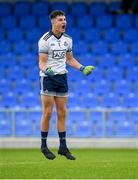 27 July 2019; Hugh O’Sullivan of Dublin celebrates following his side's second goal of the game during the Electric Ireland GAA Football All-Ireland Minor Championship Quarter-Final match between Mayo and Dublin at Glennon Brothers Pearse Park in Longford. Photo by Seb Daly/Sportsfile