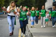 27 July 2019; Limerick supporter Sophie Sheehan, left, Louise Morrissey from Templeglenton, Co Limerick prior to the GAA Hurling All-Ireland Senior Championship Semi-Final match between Kilkenny and Limerick at Croke Park in Dublin. Photo by David Fitzgerald/Sportsfile