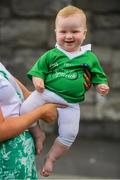 27 July 2019; Limerick supporter Ciara Nix, age 9 months, from Raheen, Co Limerick prior to the GAA Hurling All-Ireland Senior Championship Semi-Final match between Kilkenny and Limerick at Croke Park in Dublin. Photo by David Fitzgerald/Sportsfile