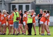 27 July 2019; Armagh players celebrate following the TG4 All-Ireland Ladies Football Senior Championship Group 1 Round 3 match between Armagh and Cork at Bord Na Mona O'Connor Park in Tullamore, Offaly. Photo by Ben McShane/Sportsfile