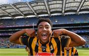 27 July 2019; Zach Bay Hammond of Kilkenny celebrates after the Electric Ireland GAA Hurling All-Ireland Minor Championship Semi-Final match between Kilkenny and Limerick at Croke Park in Dublin. Photo by Piaras Ó Mídheach/Sportsfile