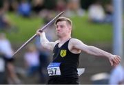 27 July 2019; Michael Jordan of Naas A.C., Co. Kildare, competing in the Men's Javelin  during day one of the Irish Life Health National Senior Track & Field Championships at Morton Stadium in Santry, Dublin. Photo by Sam Barnes/Sportsfile