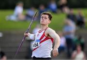 27 July 2019; Peter OShea of D.M.P. A.C., Co. Wexford, competing in the Men's Javelin  during day one of the Irish Life Health National Senior Track & Field Championships at Morton Stadium in Santry, Dublin. Photo by Sam Barnes/Sportsfile