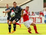 27 July 2019; John Mountney of Dundalk in action against Conor Clifford of St Patrick's Athletic during the SSE Airtricity League Premier Division match between St Patrick's Athletic and Dundalk at Richmond Park in Dublin. Photo by Michael P Ryan/Sportsfile