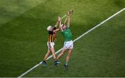 27 July 2019; Conor Fogarty of Kilkenny in action against Kyle Hayes of Limerick during the GAA Hurling All-Ireland Senior Championship Semi-Final match between Kilkenny and Limerick at Croke Park in Dublin. Photo by Daire Brennan/Sportsfile
