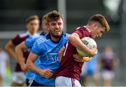 27 July 2019; Liam Boyle of Galway in action against James Doran of Dublin during the EirGrid GAA Football All-Ireland U20 Championship Semi-Final match between Galway and Dublin at Glennon Brothers Pearse Park in Longford. Photo by Seb Daly/Sportsfile