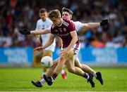 27 July 2019; Jonathan McGrath of Galway in action against Ciaran O’Brien of Kildare during the Electric Ireland GAA Football All-Ireland Minor Championship Quarter-Final match between Kildare and Galway at Glennon Brothers Pearse Park in Longford. Photo by Seb Daly/Sportsfile