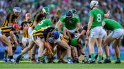 27 July 2019; Players from both teams contest possession during the GAA Hurling All-Ireland Senior Championship Semi-Final match between Kilkenny and Limerick at Croke Park in Dublin. Photo by Piaras Ó Mídheach/Sportsfile