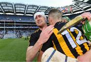 27 July 2019; Kilkenny player Joey Holden, left, celebrates with team-mates after the GAA Hurling All-Ireland Senior Championship Semi-Final match between Kilkenny and Limerick at Croke Park in Dublin. Photo by Piaras Ó Mídheach/Sportsfile
