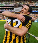 27 July 2019; Joey Holden, wearing 32,  is congratulated by Colin Fennelly of Kilkenny after the GAA Hurling All-Ireland Senior Championship Semi-Final match between Kilkenny and Limerick at Croke Park in Dublin. Photo by Ray McManus/Sportsfile
