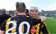 27 July 2019; Kilkenny players Pádraig Walsh, right, and Cillian Buckley celebrate after the GAA Hurling All-Ireland Senior Championship Semi-Final match between Kilkenny and Limerick at Croke Park in Dublin. Photo by Piaras Ó Mídheach/Sportsfile