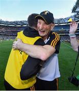 27 July 2019; Kilkenny manager Brian Cody celebrates with selector Derek Lyng following the GAA Hurling All-Ireland Senior Championship Semi-Final match between Kilkenny and Limerick at Croke Park in Dublin. Photo by David Fitzgerald/Sportsfile