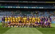 28 July 2019; The Wexford squad before the Electric Ireland GAA Hurling All-Ireland Minor Championship Semi-Final match between Wexford and Galway at Croke Park in Dublin. Photo by Ray McManus/Sportsfile