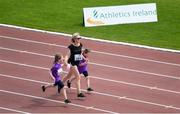 28 July 2019; Ann Mulholland, Lily Mulholland and Lucy Mulholland competing in the 3km Family Run during the Athletics Ireland Festival of Running at Morton Stadium in Santry, Dublin. Photo by Harry Murphy/Sportsfile