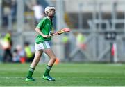 27 July 2019; Katie Wood, St Malachy’s PS , Kilcoo, Down, representing Limerick, during the INTO Cumann na mBunscol GAA Respect Exhibition Go Games at the GAA Hurling All-Ireland Senior Championship Semi-Final match between Limerick and Kilkenny at Croke Park in Dublin. Photo by Piaras Ó Mídheach/Sportsfile