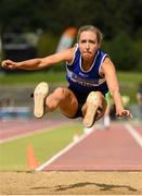 28 July 2019; Mollie Gribbin of Finn Valley A.C., Co. Donegal, competing in the Women's Long Jump during day two of the Irish Life Health National Senior Track & Field Championships at Morton Stadium in Santry, Dublin. Photo by Harry Murphy/Sportsfile