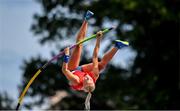 28 July 2019; Ellen McCartney of City of Lisburn A.C., Co. Down, on her way to winning the Women's Pole Vault during day two of the Irish Life Health National Senior Track & Field Championships at Morton Stadium in Santry, Dublin. Photo by Sam Barnes/Sportsfile