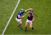 28 July 2019; Jack O'Connor of Wexford in action against Noel McGrath of Tipperary during the GAA Hurling All-Ireland Senior Championship Semi Final match between Wexford and Tipperary at Croke Park in Dublin. Photo by Daire Brennan/Sportsfile