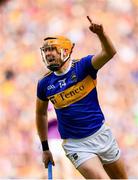 28 July 2019; Séamus Callanan of Tipperary celebrates after scoring his side's first goal of the game during the GAA Hurling All-Ireland Senior Championship Semi Final match between Wexford and Tipperary at Croke Park in Dublin. Photo by Seb Daly/Sportsfile
