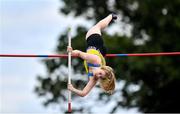 28 July 2019; Clodagh Walsh of Abbey Striders AC, Co. Cork, competing in the Women's Pole Vault during day two of the Irish Life Health National Senior Track & Field Championships at Morton Stadium in Santry, Dublin. Photo by Sam Barnes/Sportsfile