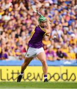 28 July 2019; Conor McDonald of Wexford shoots to score his side's first goal during the GAA Hurling All-Ireland Senior Championship Semi Final match between Wexford and Tipperary at Croke Park in Dublin. Photo by Ramsey Cardy/Sportsfile