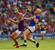 28 July 2019; Lee Chin of Wexford in action against Barry Heffernan of Tipperary during the GAA Hurling All-Ireland Senior Championship Semi Final match between Wexford and Tipperary at Croke Park in Dublin. Photo by Ray McManus/Sportsfile