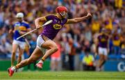 28 July 2019; Lee Chin of Wexford celebrates after scoring his side's second goal during the GAA Hurling All-Ireland Senior Championship Semi Final match between Wexford and Tipperary at Croke Park in Dublin. Photo by Brendan Moran/Sportsfile