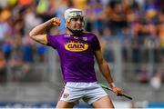 28 July 2019; Rory O'Connor of Wexford celebrates after scoring a point during the GAA Hurling All-Ireland Senior Championship Semi Final match between Wexford and Tipperary at Croke Park in Dublin. Photo by Brendan Moran/Sportsfile