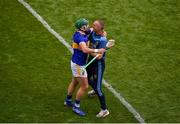 28 July 2019; Cathal Barrett of Tipperary celebrates with selector Tommy Dunne after the GAA Hurling All-Ireland Senior Championship Semi Final match between Wexford and Tipperary at Croke Park in Dublin. Photo by Daire Brennan/Sportsfile