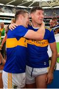 28 July 2019; Noel McGrath, left, and Séamus Callanan of Tipperary following their side's victory during the GAA Hurling All-Ireland Senior Championship Semi Final match between Wexford and Tipperary at Croke Park in Dublin. Photo by Seb Daly/Sportsfile