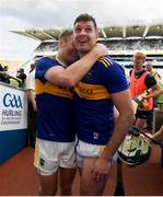 28 July 2019; Noel McGrath, left, and  Séamus Callanan of Tipperary following the GAA Hurling All-Ireland Senior Championship Semi Final match between Wexford and Tipperary at Croke Park in Dublin. Photo by Ramsey Cardy/Sportsfile