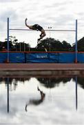 28 July 2019; Jordan Lee of Killarney Valley A.C., Co. Kerry, competing in the Men's High Jump  during day two of the Irish Life Health National Senior Track & Field Championships at Morton Stadium in Santry, Dublin. Photo by Harry Murphy/Sportsfile
