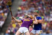 28 July 2019; Simon Donohoe of Wexford is tackled by John O’Dwyer of Tipperary during the GAA Hurling All-Ireland Senior Championship Semi Final match between Wexford and Tipperary at Croke Park in Dublin. Photo by Ramsey Cardy/Sportsfile