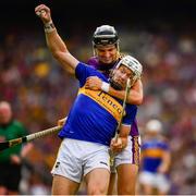 28 July 2019; Padraic Maher of Tipperary is tackled by Jack O'Connor of Wexford during the GAA Hurling All-Ireland Senior Championship Semi Final match between Wexford and Tipperary at Croke Park in Dublin. Photo by Ray McManus/Sportsfile